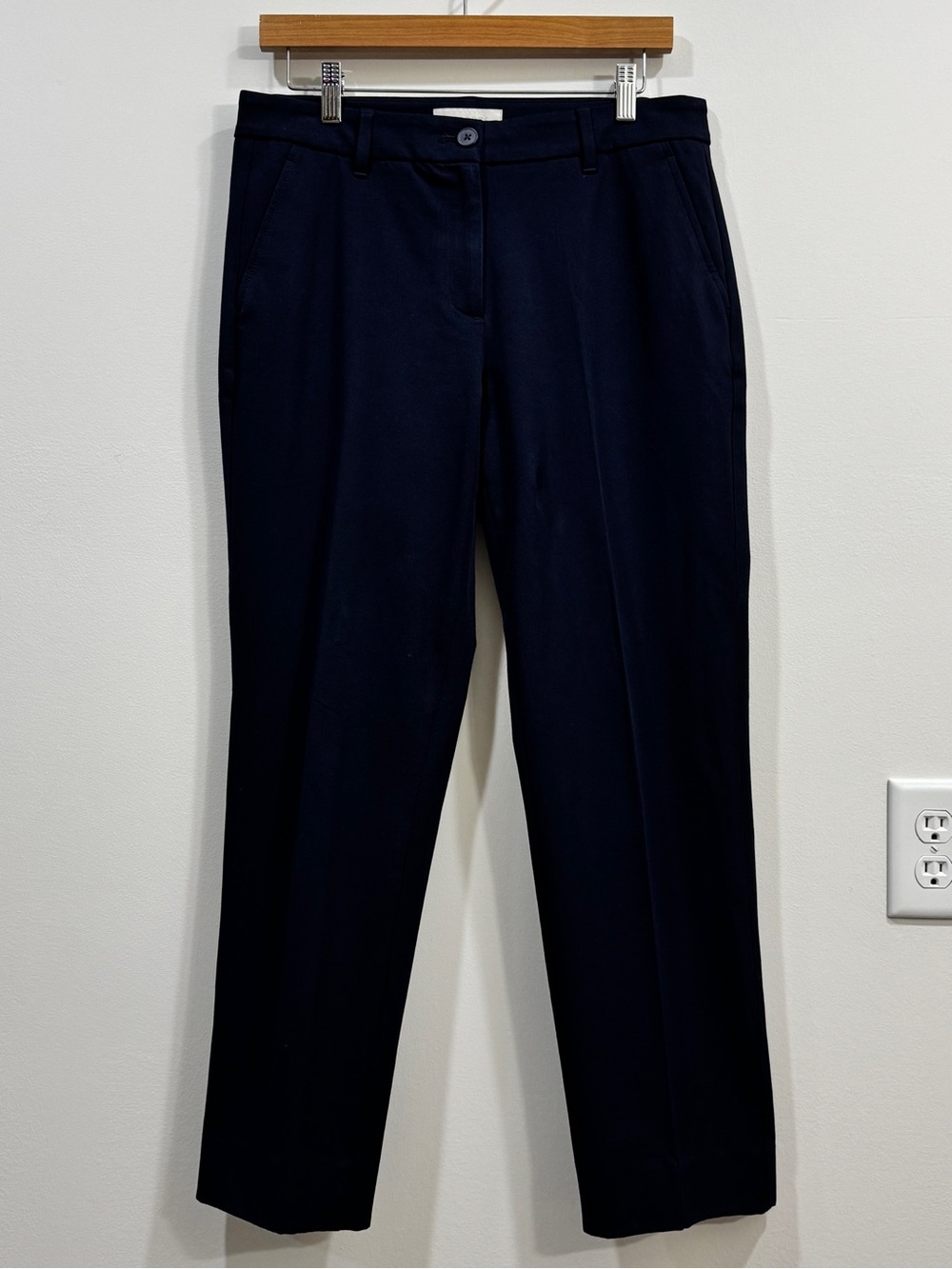 Talbots Curvy Navy Straight Leg Trousers Size 6 NWOT